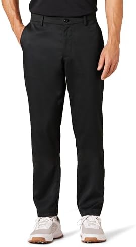 Amazon Essentials Men's Athletic-fit Stretch Golf Pants (Available in Big & Tall), Black, 58W x 34L