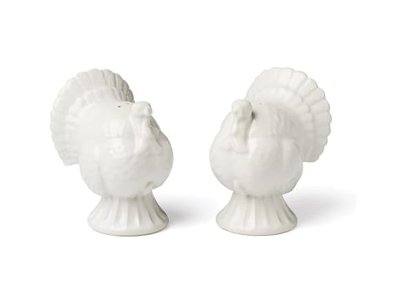 Lenox French Perle Carved Turkey Salt & Pepper Set 663620