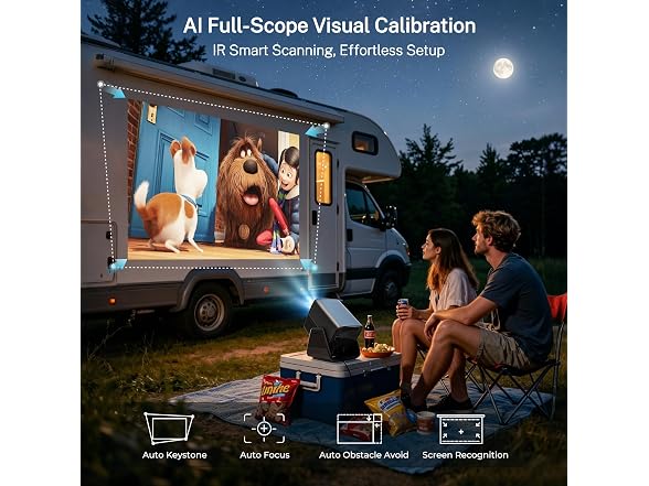 LYNCAST Projector 1080p Native 4K/8K Input Support