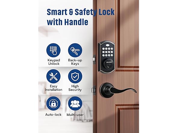 ELAMOR M19 ORB Keyless Lever Door Lock Oil Rub Bronze