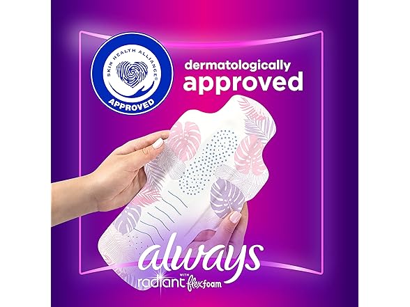 Always Radiant FlexFoam Pads Size 4 20 Count