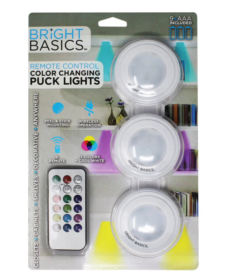 Aduro 3Pk Color Changing Wireless Lights w/ Remote - Gallery 9