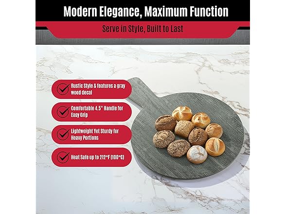 Tablecraft 12451 Round Serving Paddle with Handle