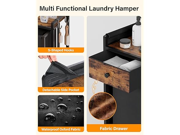 SAKSUN Laundry Sorter 3 Sections