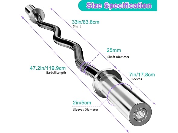 4ft EZ Curl Bar 400LB Load Capacity
