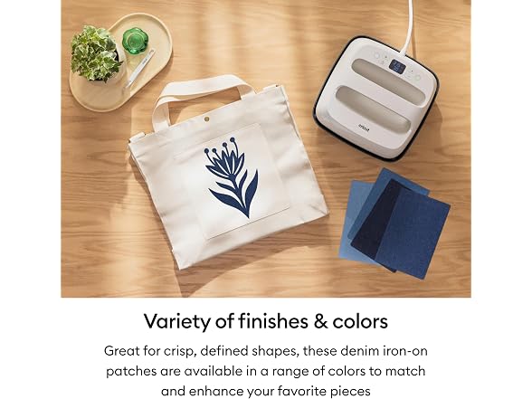 Cricut Iron-On Patch, Denim Blue Tones