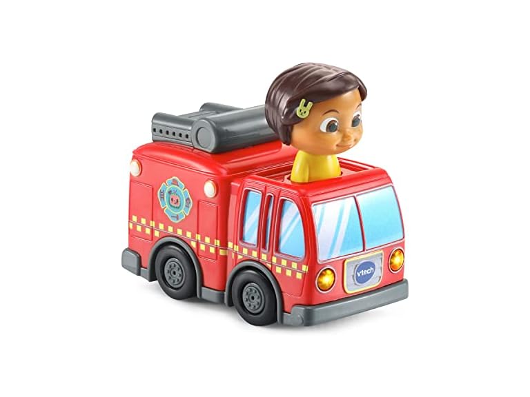 VTech CoCoMelon Go! Go! Smart Wheels Nina’s Fire Truck and Track