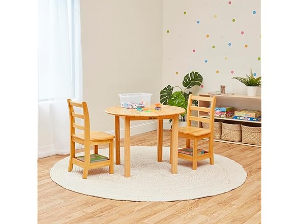 ECR4Kids Ladderback Chair w/Storage, 2Pk