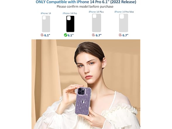 MIODIK for iPhone 14 Pro Case Clear