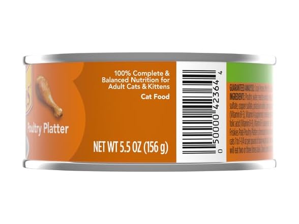 Friskies Wet Cat Food, Classic Pate Poultry Platte