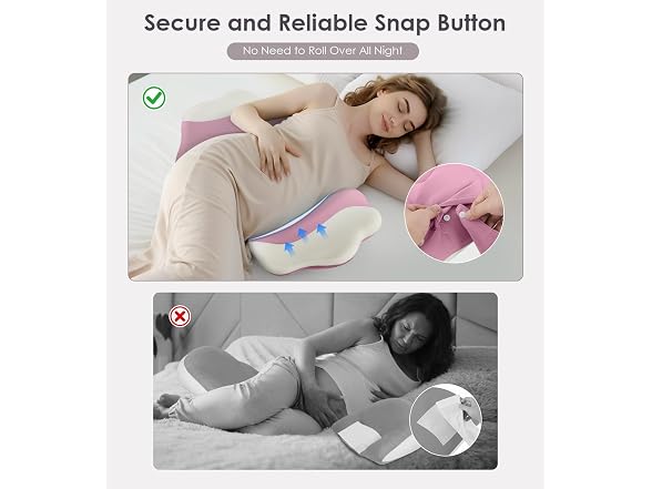 DONAMA Cooling Pregnancy Pillow Pink