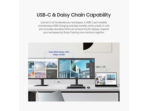 (NEW) Samsung 32" ViewFinity S6 (S60UD) Series QHD Monitor