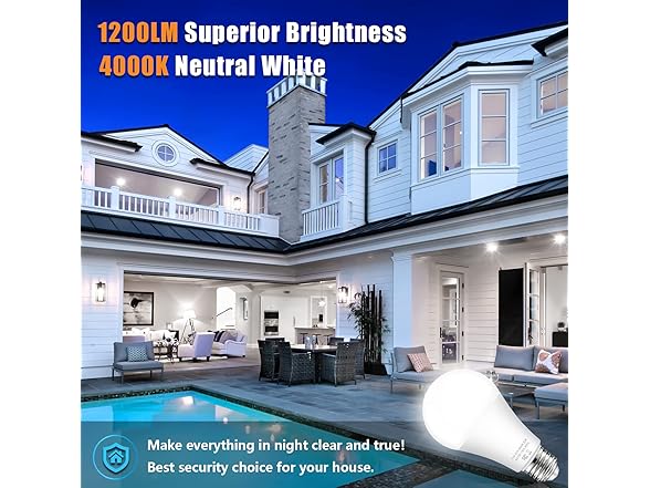 TOBUSA Dusk to Dawn Sensor Light Bulb Outdoor