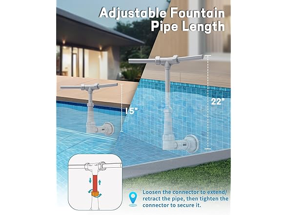 Pool Waterfall Fountain Water Sprinkler