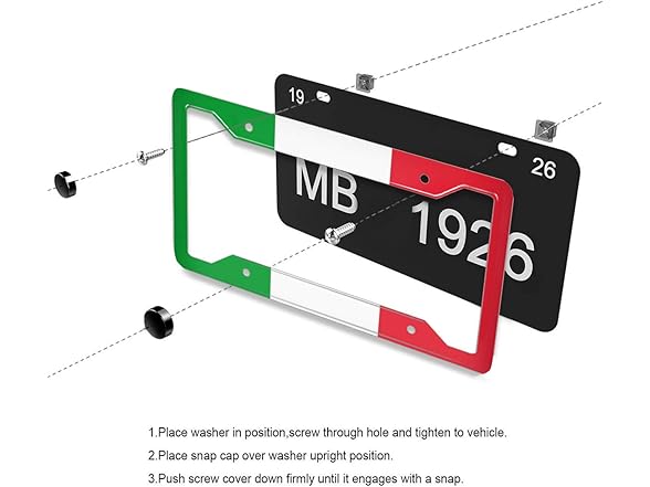 Personalized License Plate Frame Italy Flag
