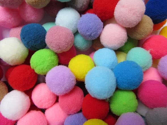 YYCRAFT 100pcs 1 inch Craft Pom Poms Balls
