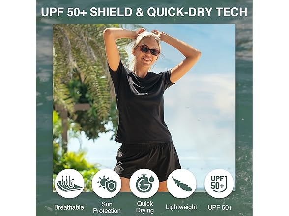 Kanu Black Classic Swim Tee (S)