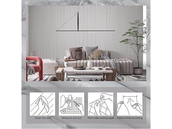 wishFIRE Gray Textured Peel Wallpaper