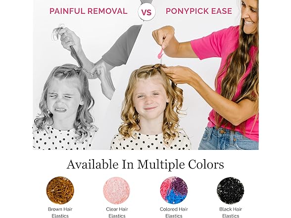 THE PONY PICK Hair Elastic Rubber Bands