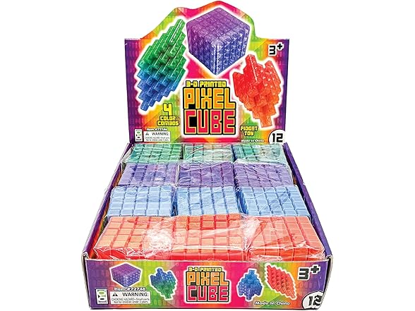 Raymond Geddes 3D Printed Pixel Cube Fidget Toys Pack of 12 