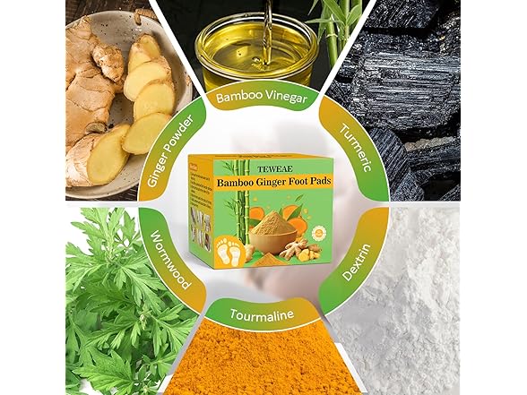 TEWEAE Foot Detox Pads - Turmeric & Ginger