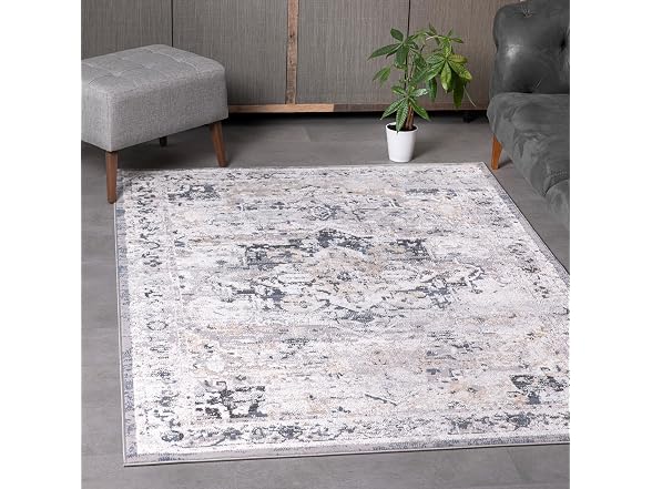 L'Baiet Sophia Grey Oriental 2x6 Runner Rug