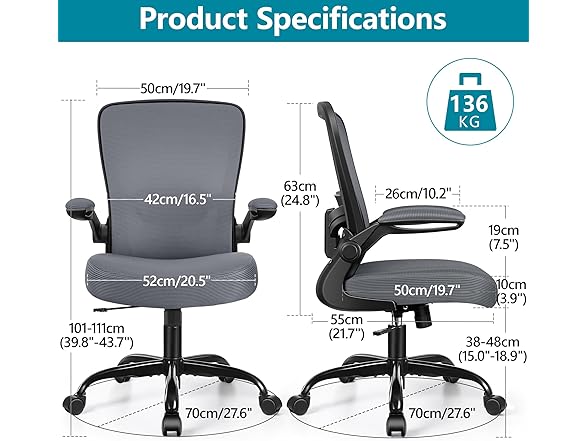 FelixKing Office Chair, Ergonomic Desk Chair Breathable Mesh(Open Box)