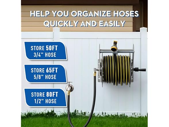 GREENER Stainless Steel Hose Reel - Choose Size