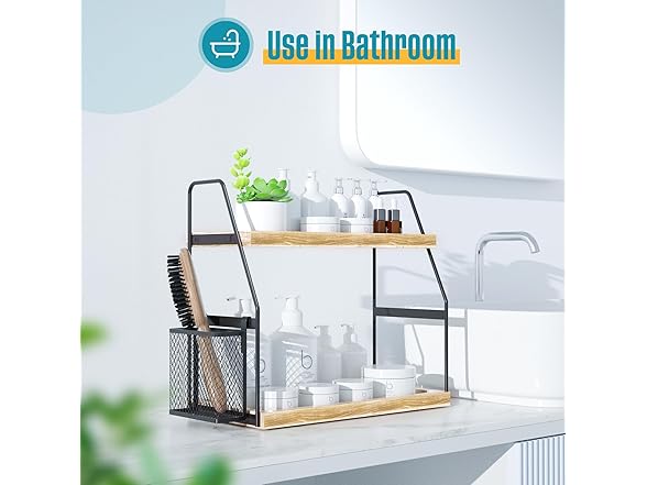 Nroech Bathroom Organizer Countertop, 2-Tier