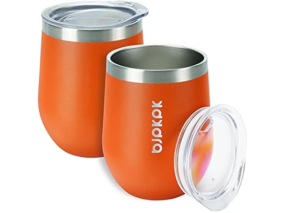 BJPKPK 2 PCS 12oz Insulated Wine Tumbler