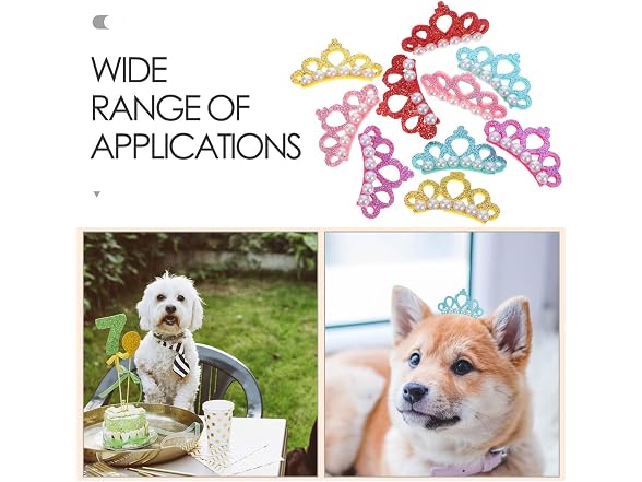 balacoo Pearl Crown Pet Hair Clip Soft Comfo
