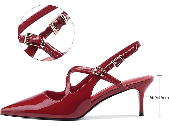 LUMUTA Patent Leather Slingback Kitten