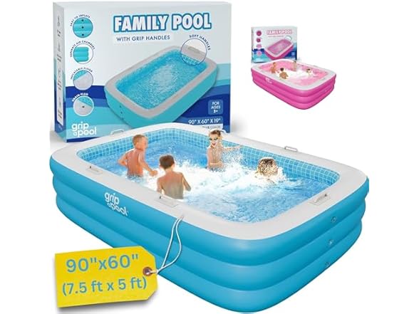 Grip A Pool 90" Inflatable Pool -Choose Color