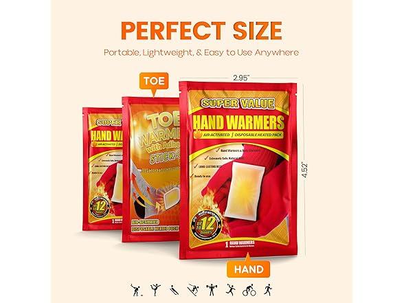 GEELGRY Disposable Hand Warmers Disposable 175Pcs