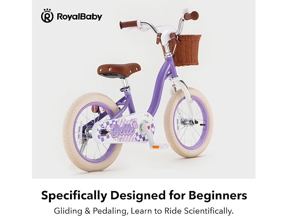 RoyalBaby Girls Bike Belle EZ Kids Bike, 14 Inch