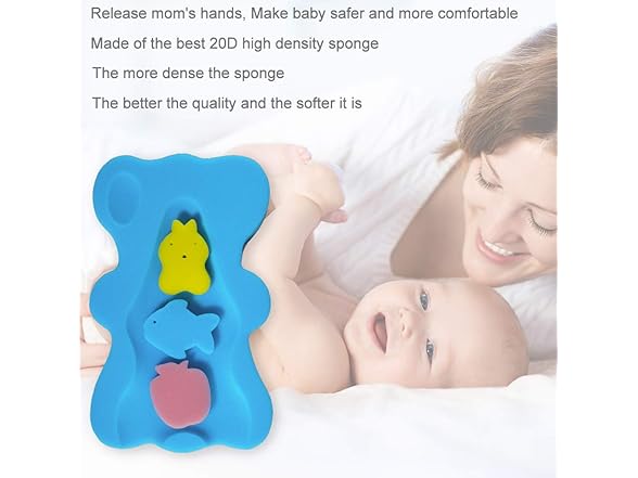 2 Pack Soft Infant Bath Sponge