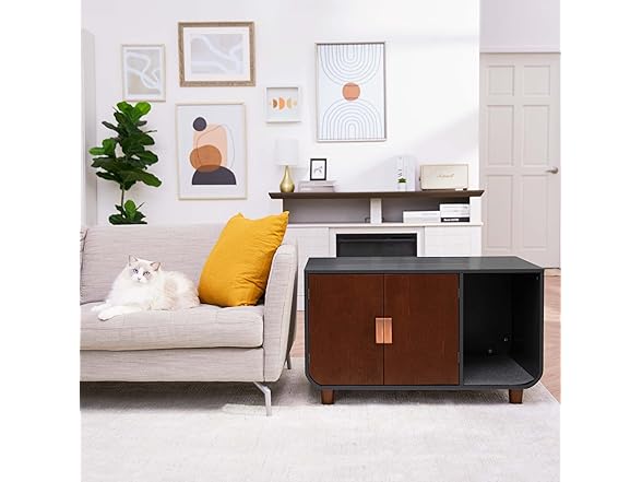 Staart Dyad Cat Litter Box Enclosure and Nightstand