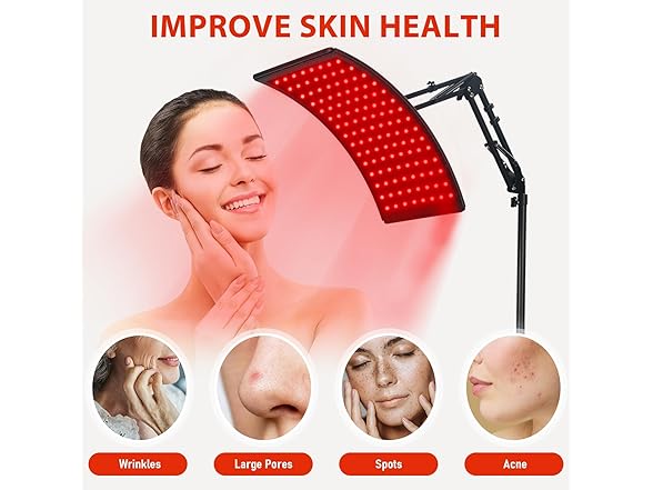 Red Light Therapy Lamp w/Stand