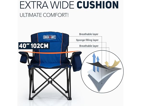 Overmont Oversized Camping Chair 450lb