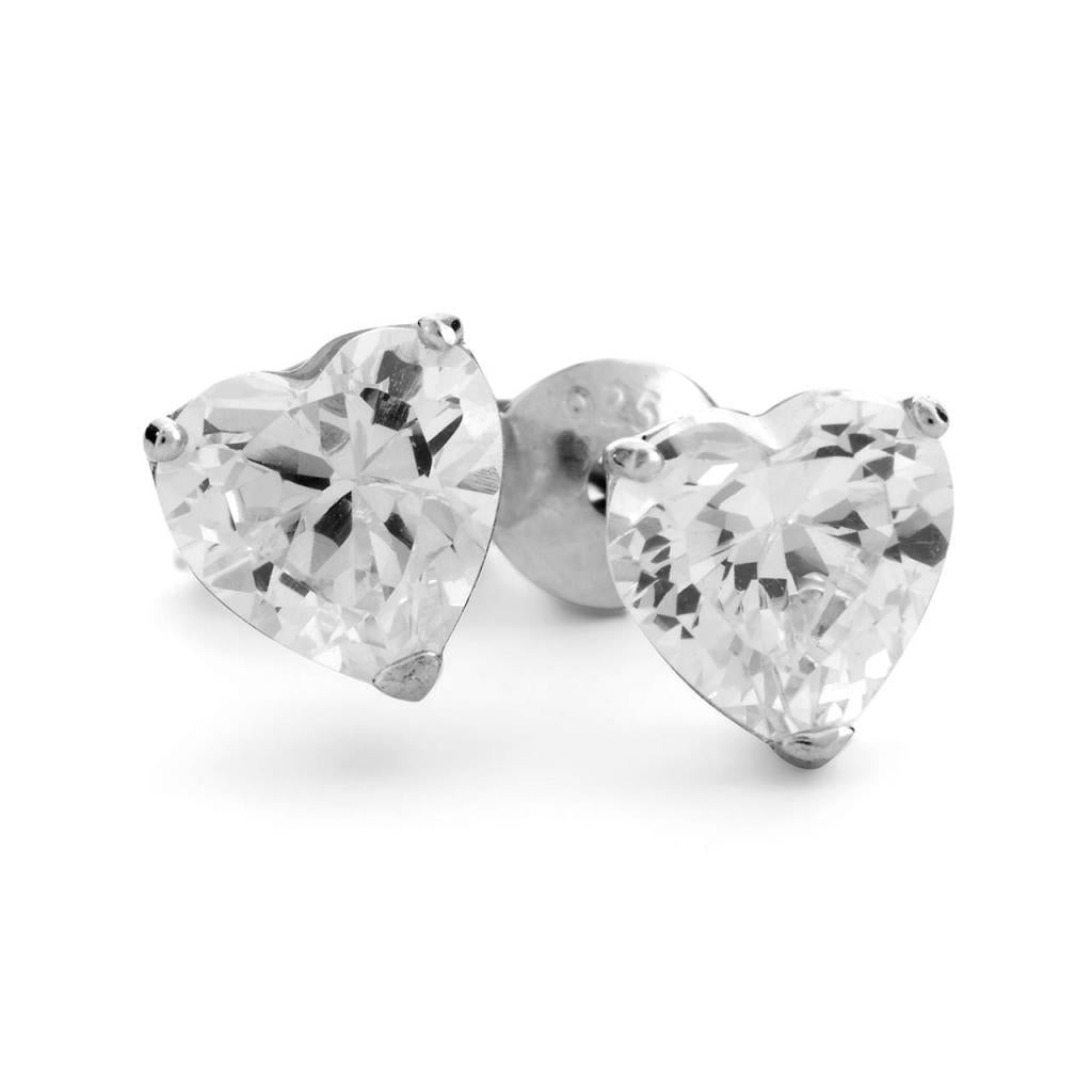 Crystal Heart Stud Earrings - Gallery 4