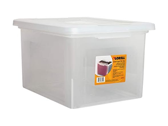 Lorell Lorell Storage Case File Box, Clear
