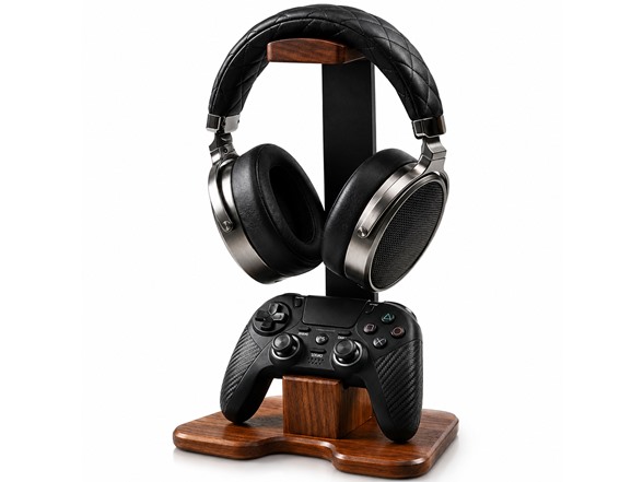 Wood Headset Stand for Desk