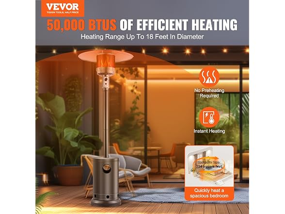 50000BTU Propane Patio Heater for