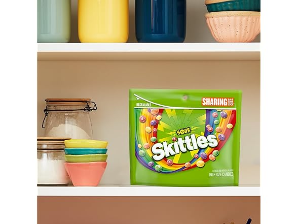SKITTLES Sour Chewy Candy, Share Size, 13.7 oz.
