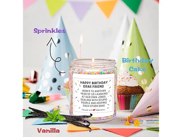 Happy Birthday Vanilla Candle 3-Pack