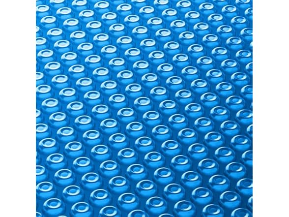 Real Relax Durable 12-mil Solar Pool Cover for Inground & Above Ground Pools, Heavy-Duty Heat Retaining Bubble Blanket for Irregularly Shaped Pool, Blue (12×24FT) (Open Box)