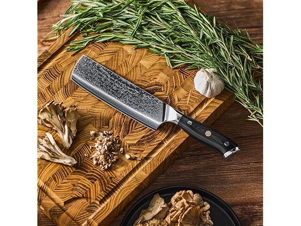 KYOKU 7" Damascus Blade Nakiri Knife