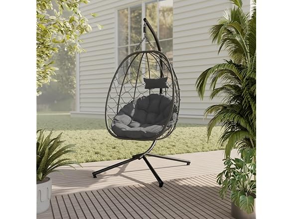 Leisuremod Summit Egg Swing Chair