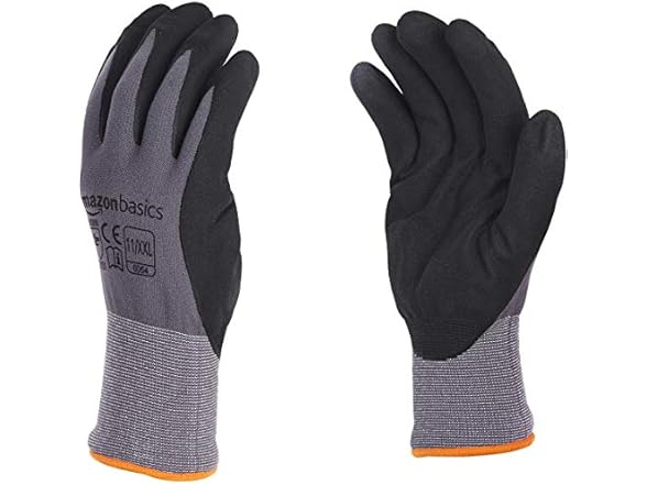 Amazon Basics Micro-Foam Nitrile Coated Work Gloves