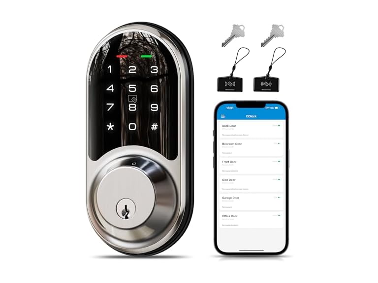 VEISE RZ06 RZ06 Touch Screen Keypad Smart Lock Satin Nickel